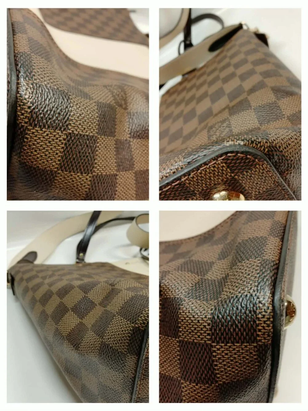 Authentic Louis Vuitton Jersey Damier Ebene Crossbody Tote Bag - Picture 10 of 16